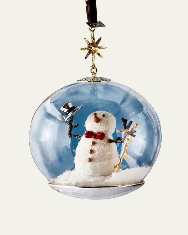 Snowman Globe Christmas Ornament